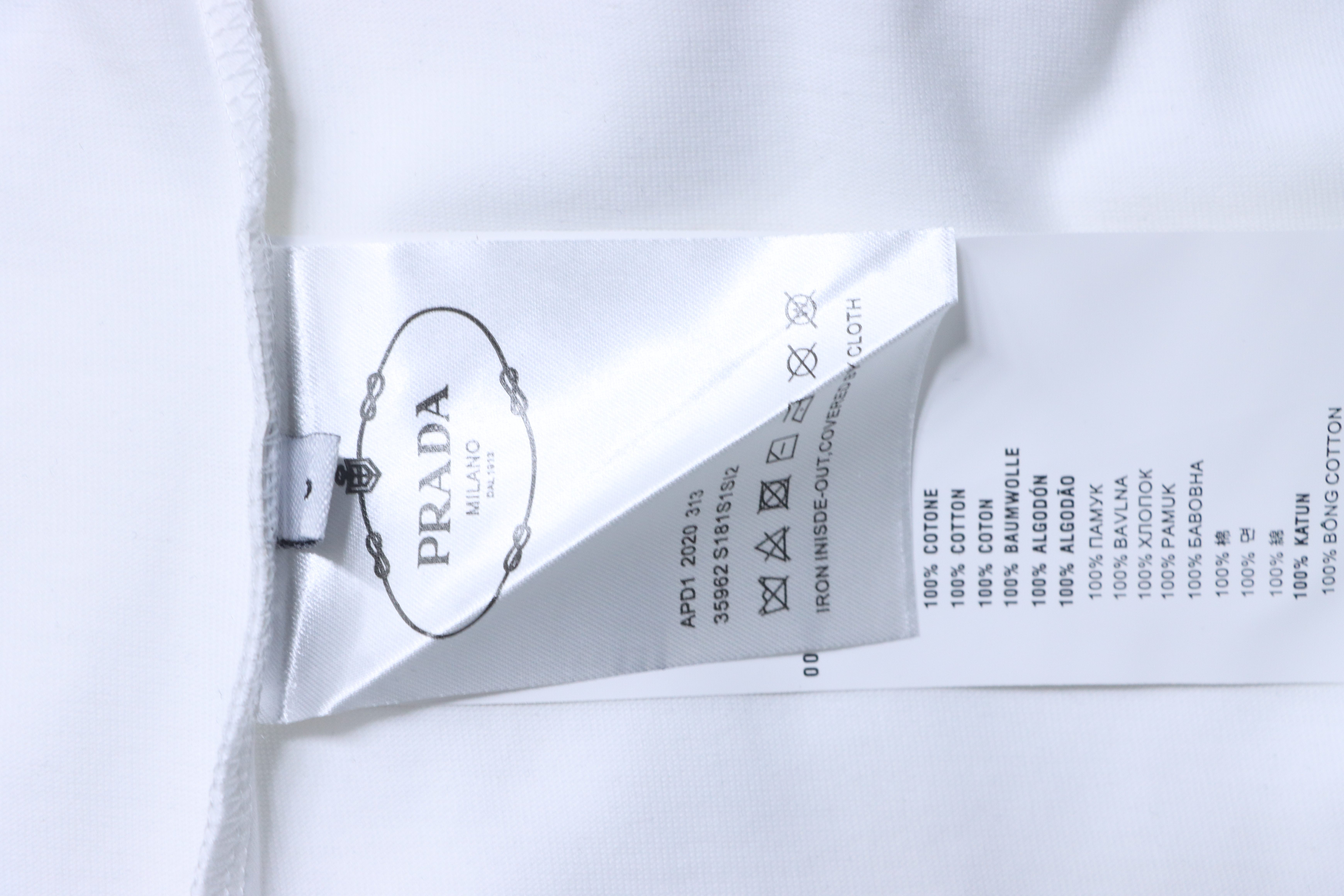    Prada headphone letter digital print t-shirt Gray