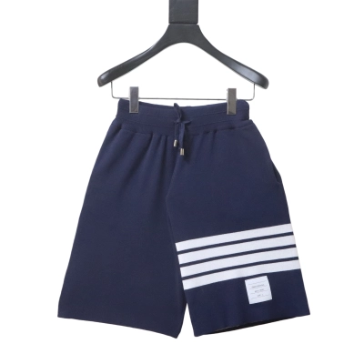 Thom Browne Classic Four-Bar Knit Shorts Blue 01