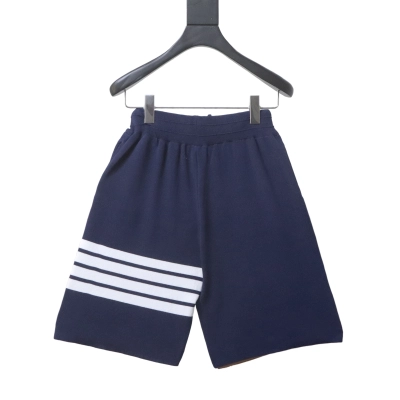 Thom Browne Classic Four-Bar Knit Shorts Blue 02