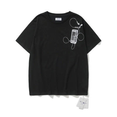 Top Quality     OFF WHITE T-Shirt 6133 Black 01