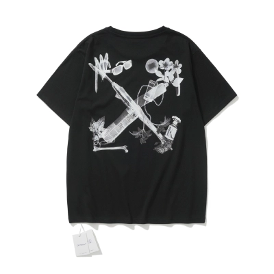 Top Quality     OFF WHITE T-Shirt 6133 Black 02