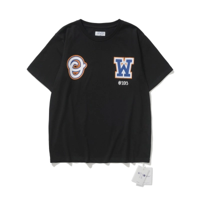 Top Quality     OFF WHITE T-Shirt 6138 Black 02