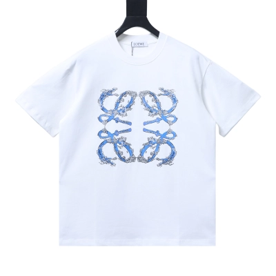 Top Quality    Loewe T-Shirt Print Logo White 01