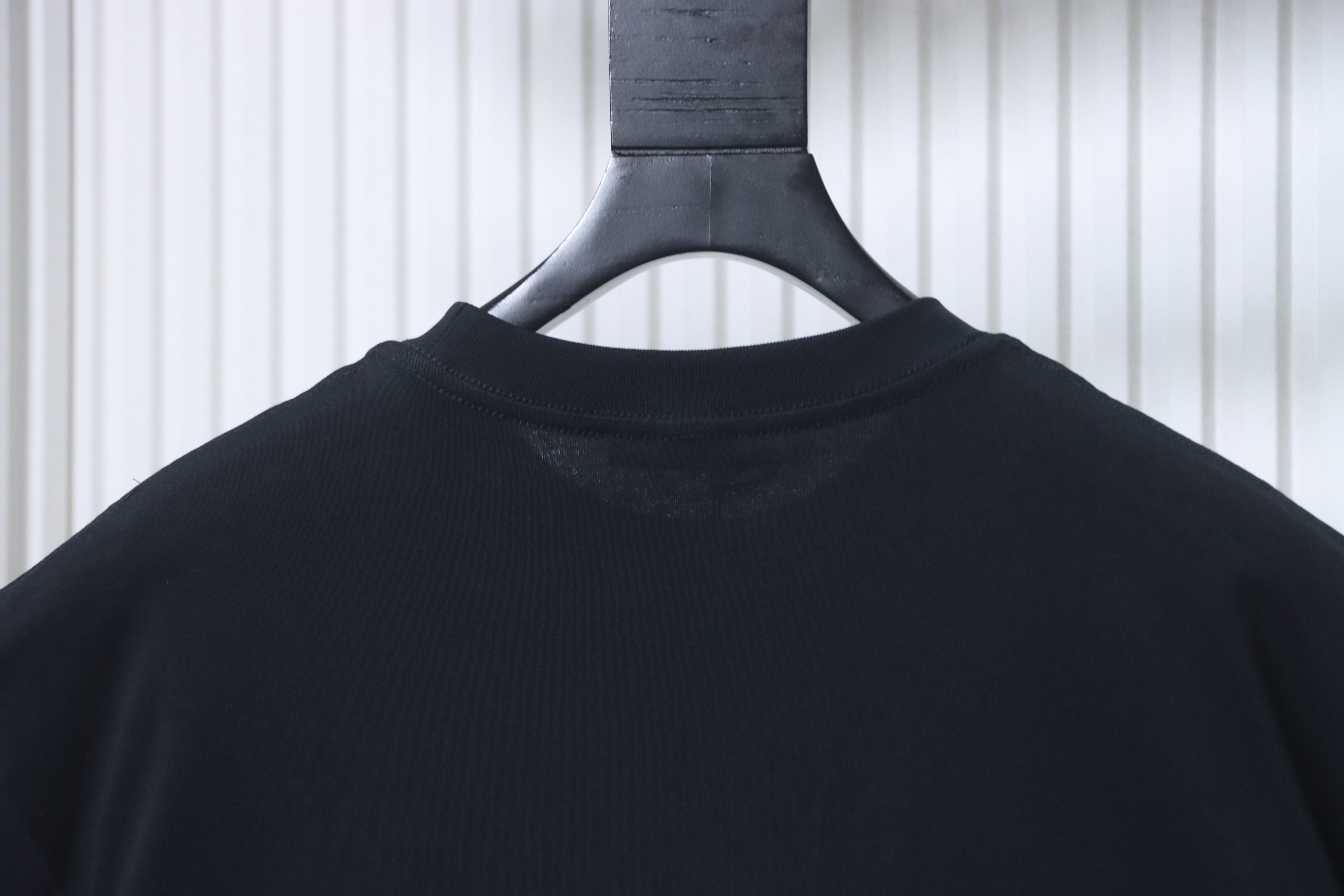    Prada  Embroidered Letter T-Shirt Black