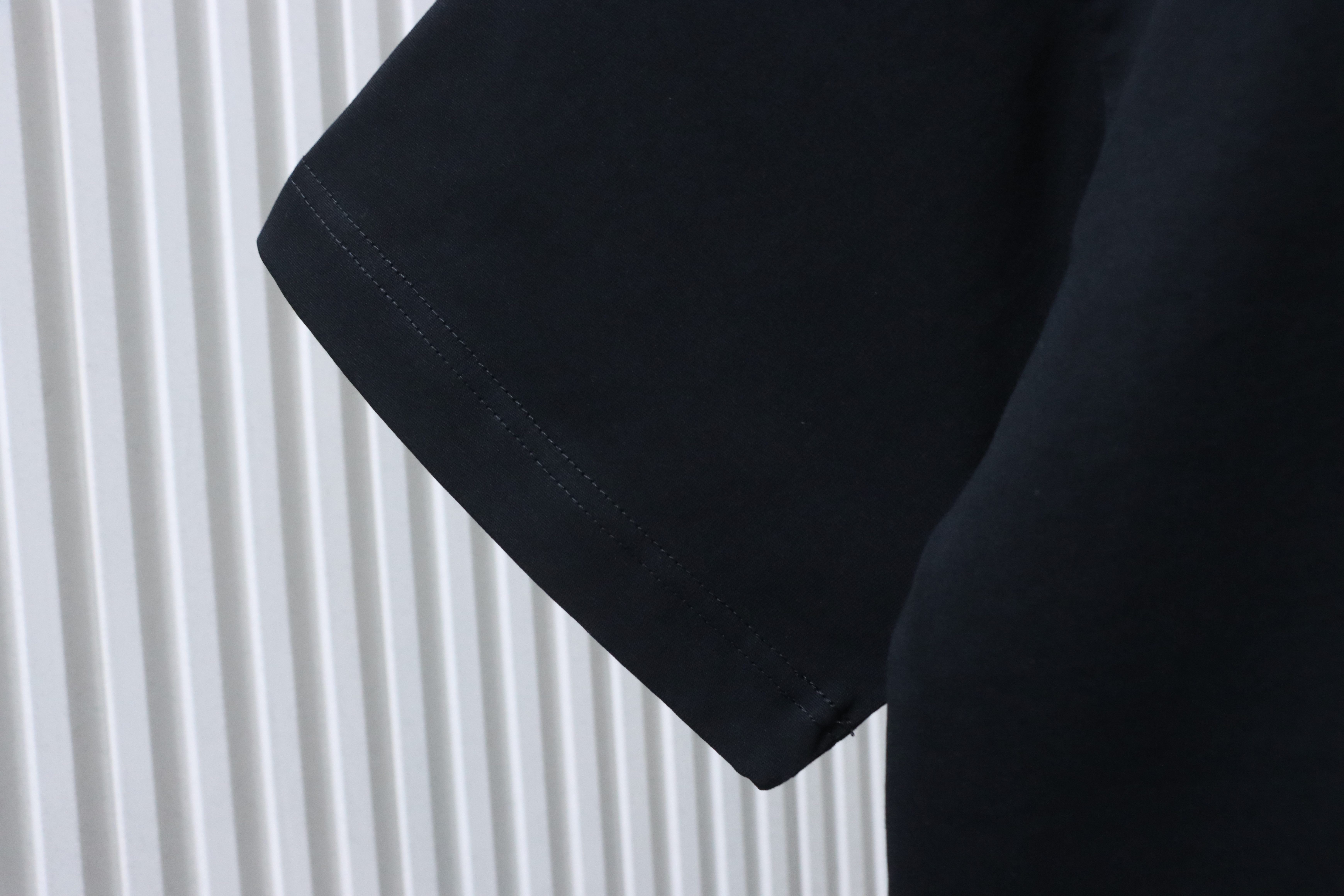    Prada  Embroidered Letter T-Shirt Black