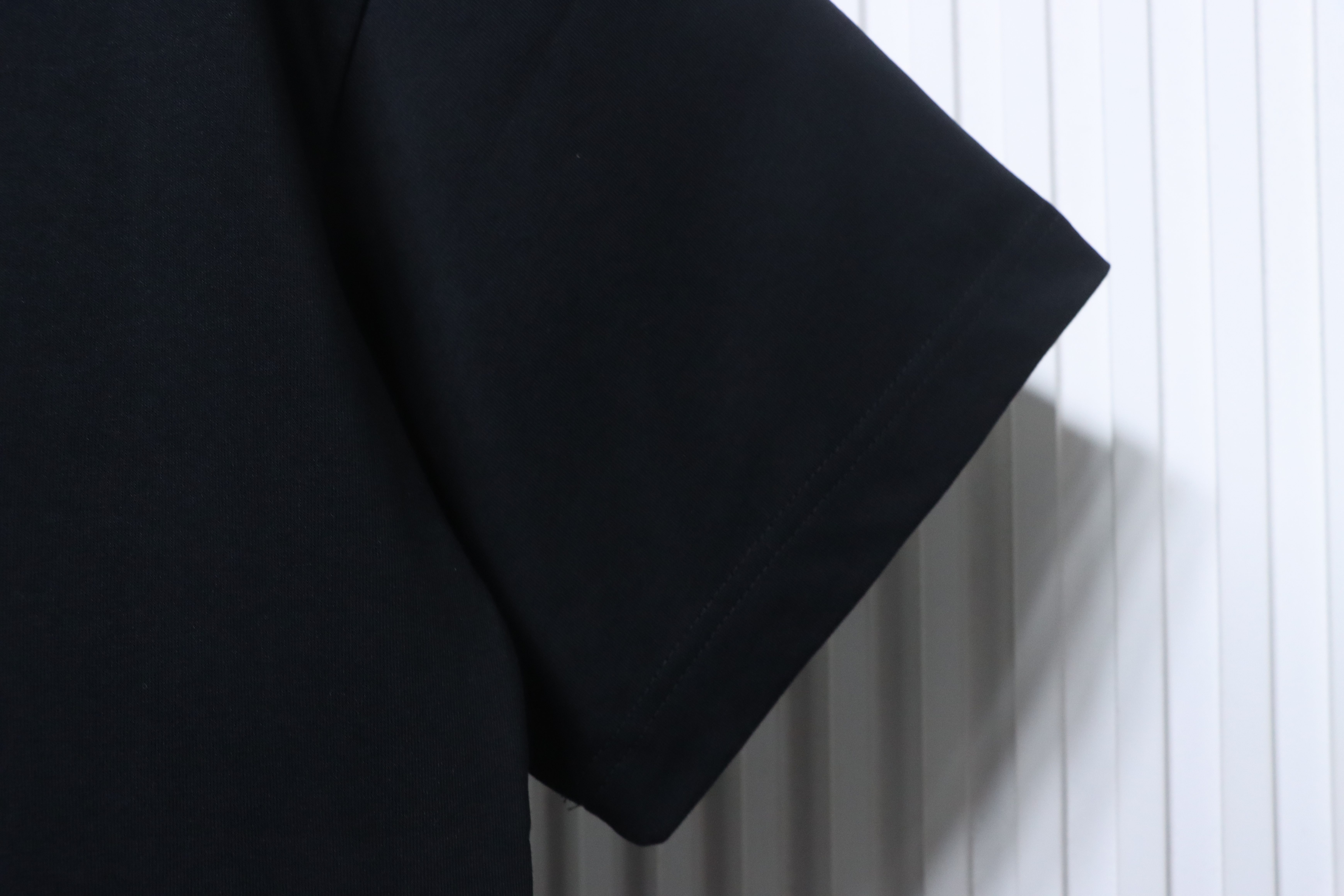    Prada  Embroidered Letter T-Shirt Black