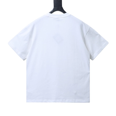 Top Quality    Prada  Embroidered Letter T-Shirt White 02