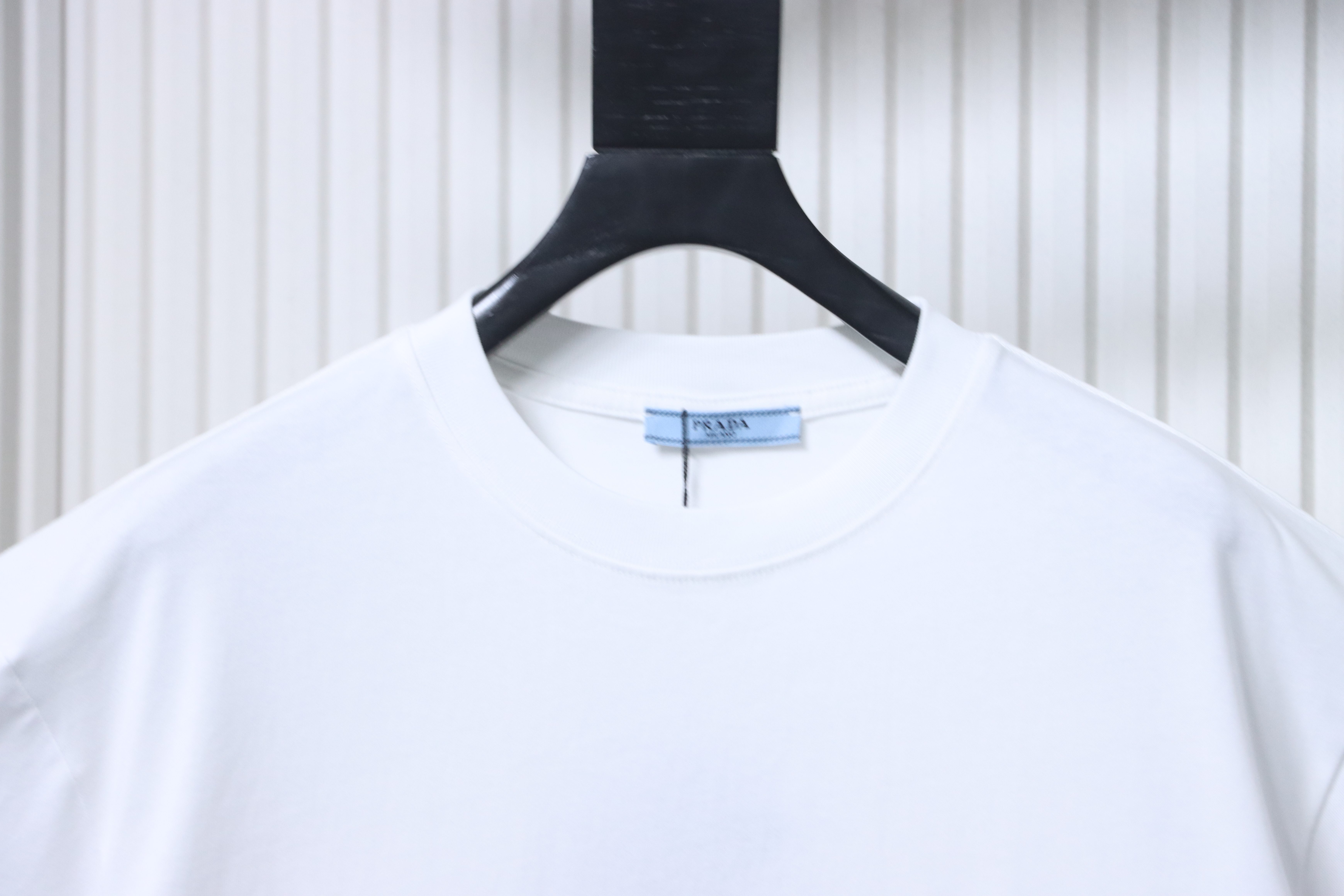    Prada  Embroidered Letter T-Shirt White