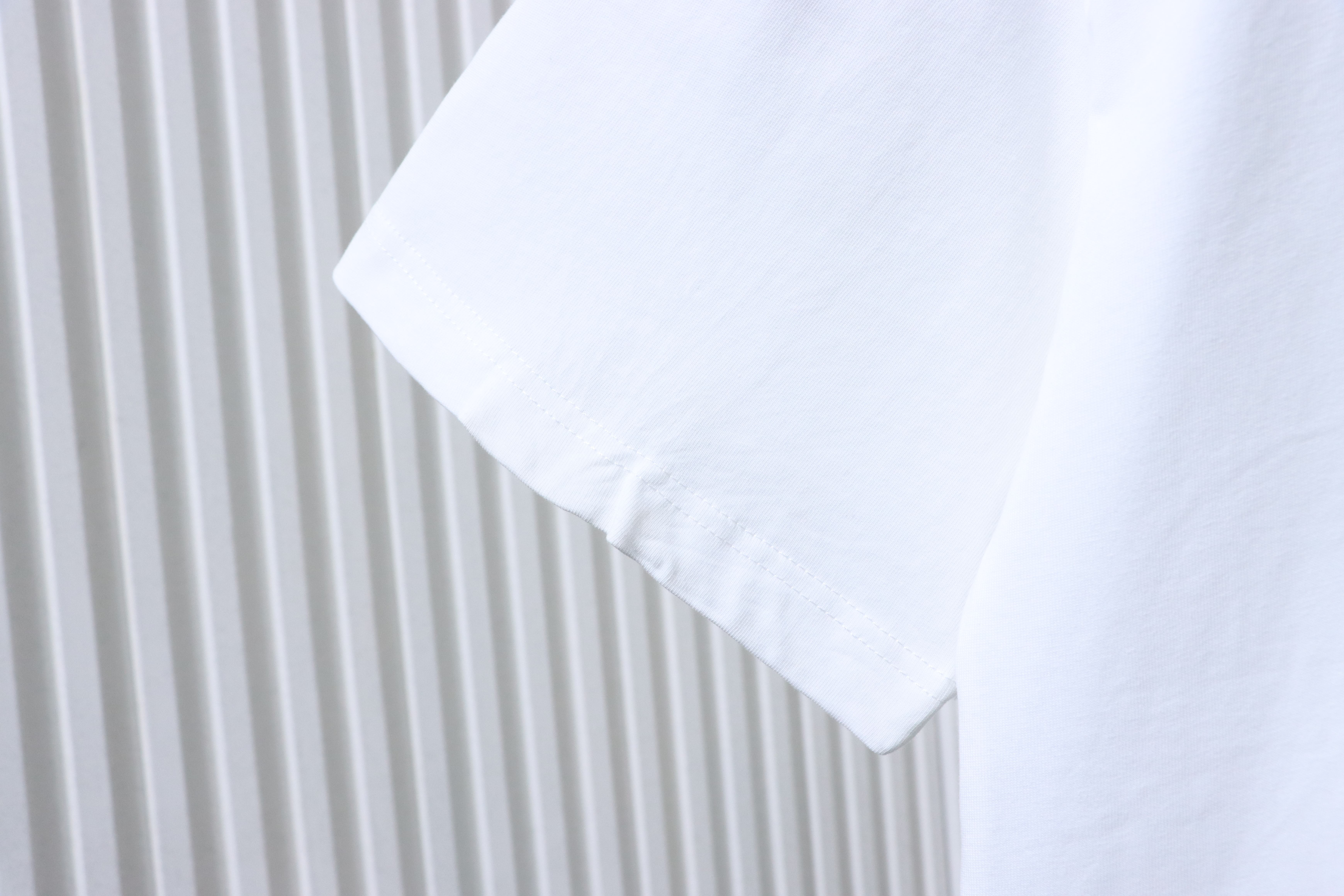    Prada  Embroidered Letter T-Shirt White