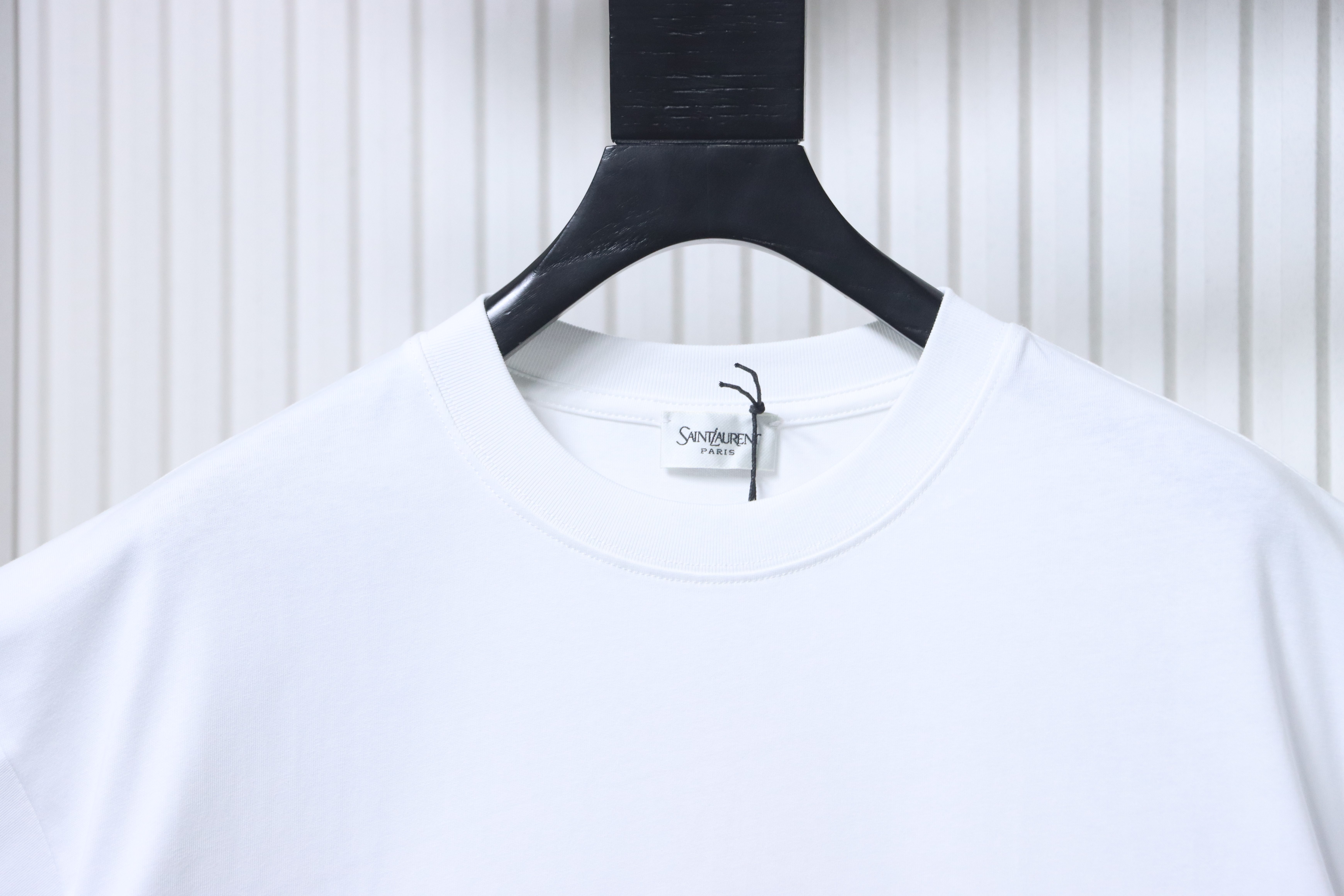    Saint Laurent Reverse Logo-Print Cotton-Jersey T-Shirt White