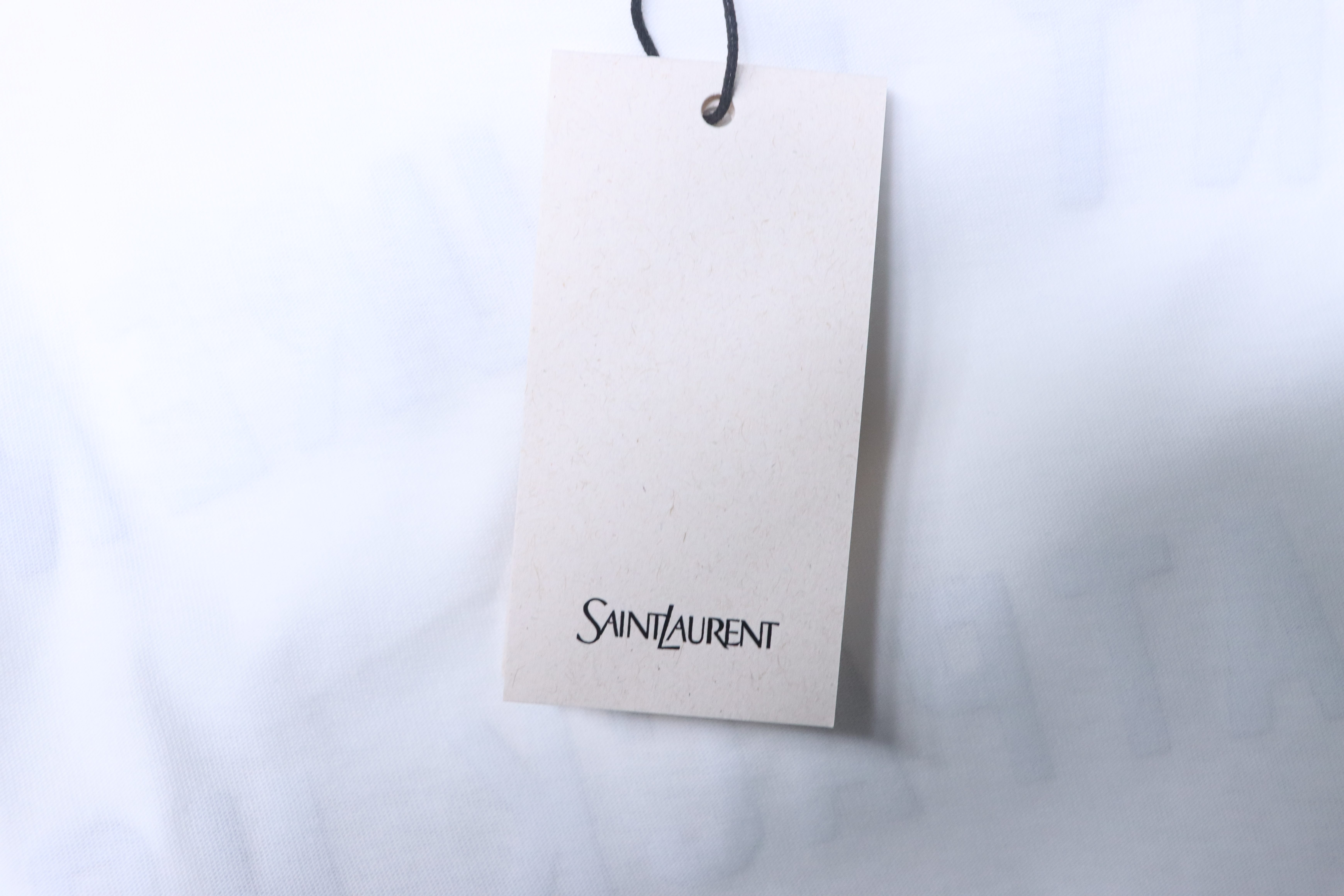    Saint Laurent Reverse Logo-Print Cotton-Jersey T-Shirt White
