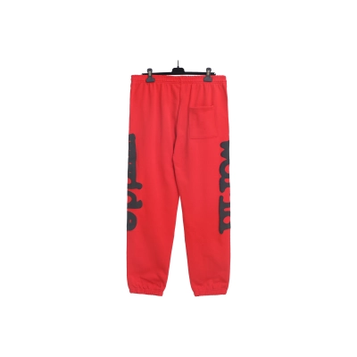 Top Quality Sp5der Beluga Sweatpants Slate Red 01