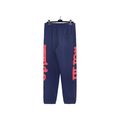 Top Quality Sp5der Beluga Sweatpants Slate Navy 01