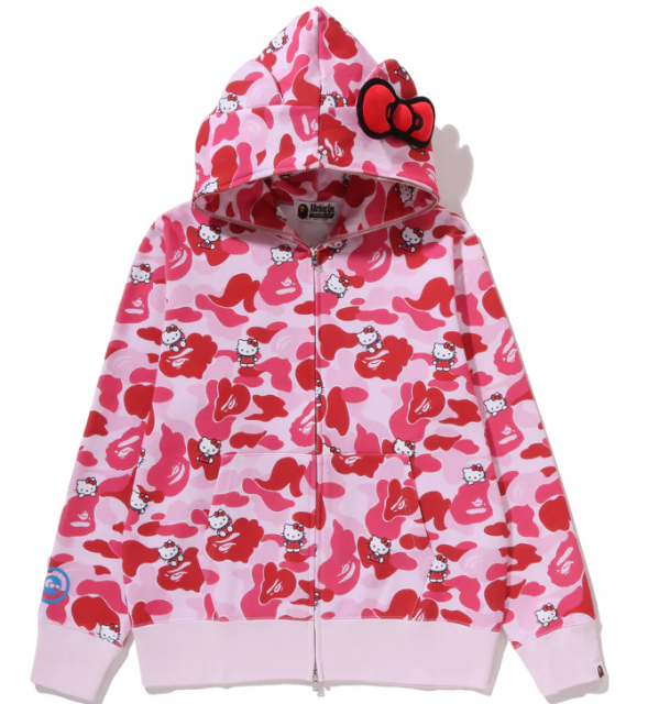 Bape&Hello Kitty Camo Full-Zip Hoodie