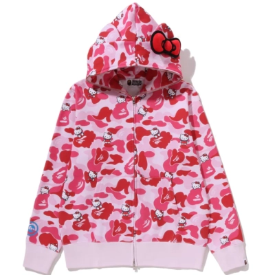 Bape&Hello Kitty Camo Full-Zip Hoodie 01
