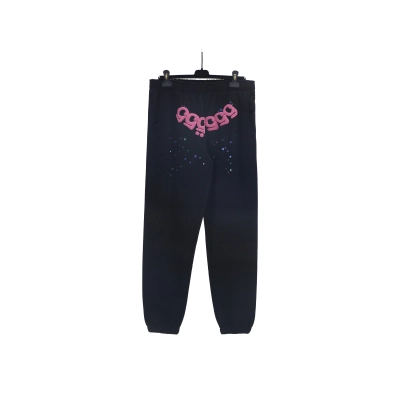 Top Quality Sp5der Worldwide Angel Sweatpants Black 01