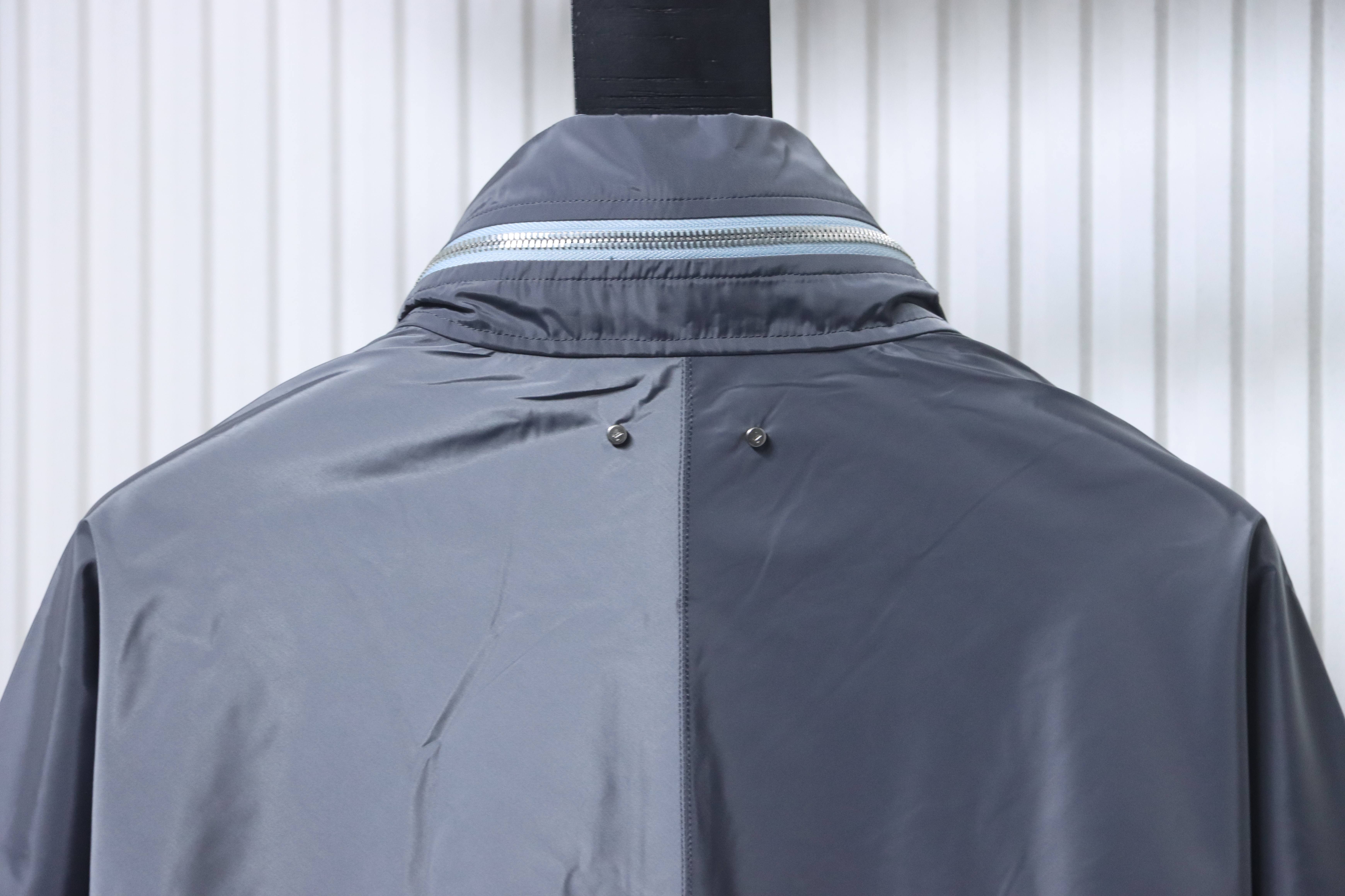    Louis Vuitton 26SS Monogram Reversible Hooded Jacket Grey/Blue