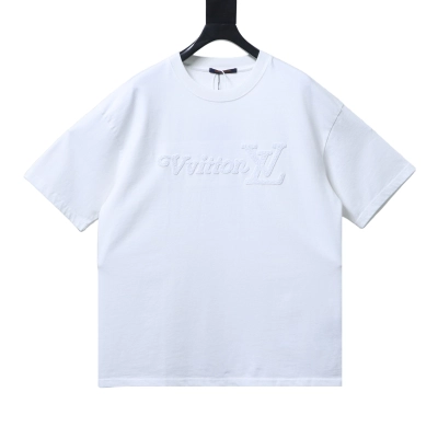    Louis Vuitton 26SS Woven Letter Embroidered T-Shirt 01