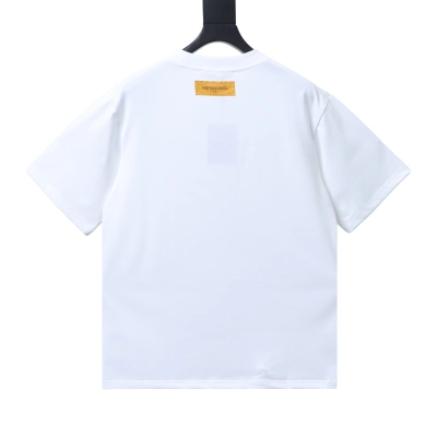    Louis Vuitton Graffiti Large Logo Print T-Shirt White 02