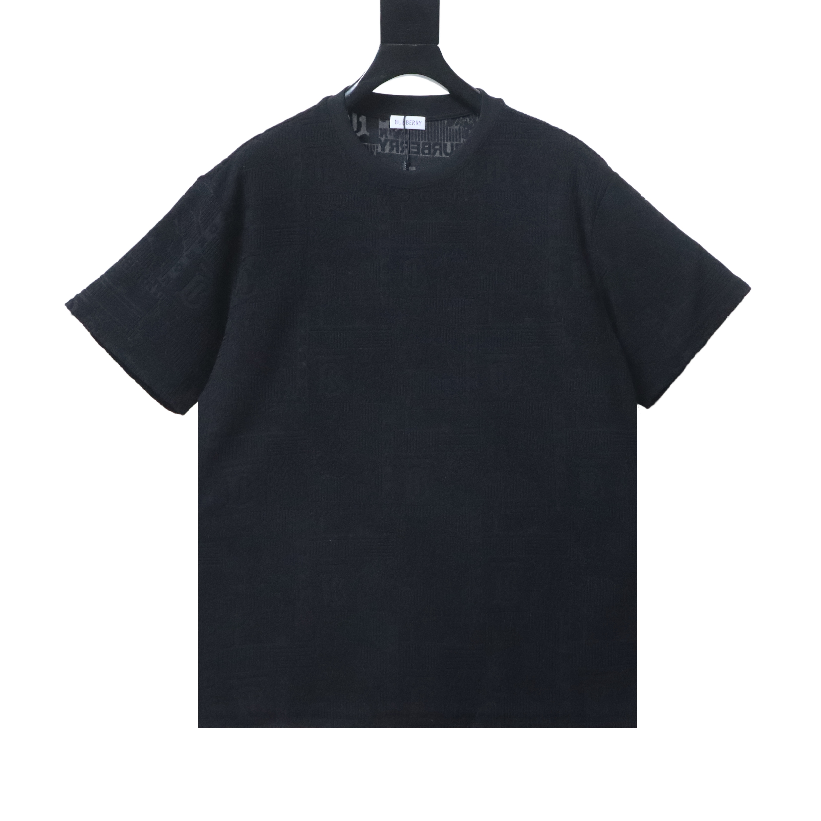    Burberry 26SS Towel Equestrian Knight Jacquard T-Shirt Black