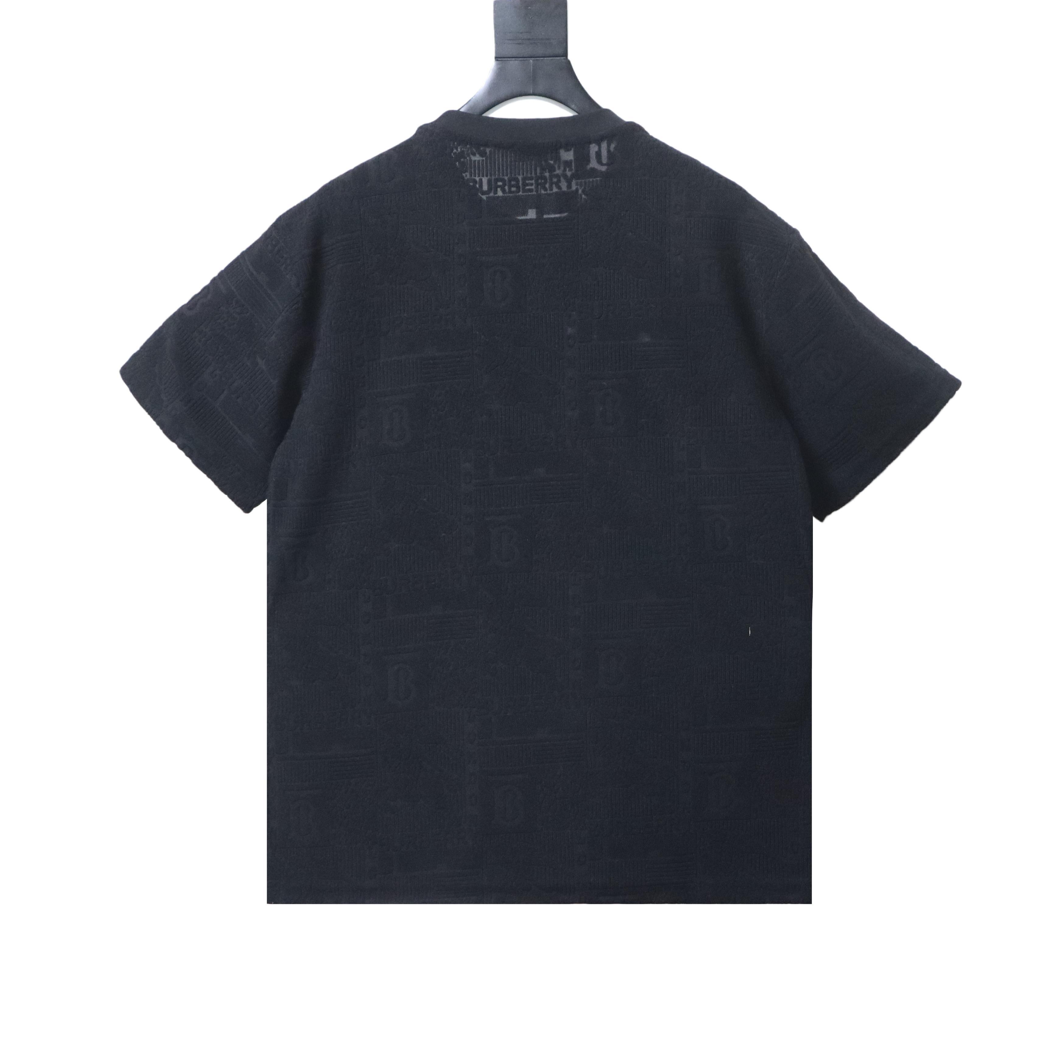    Burberry 26SS Towel Equestrian Knight Jacquard T-Shirt Black