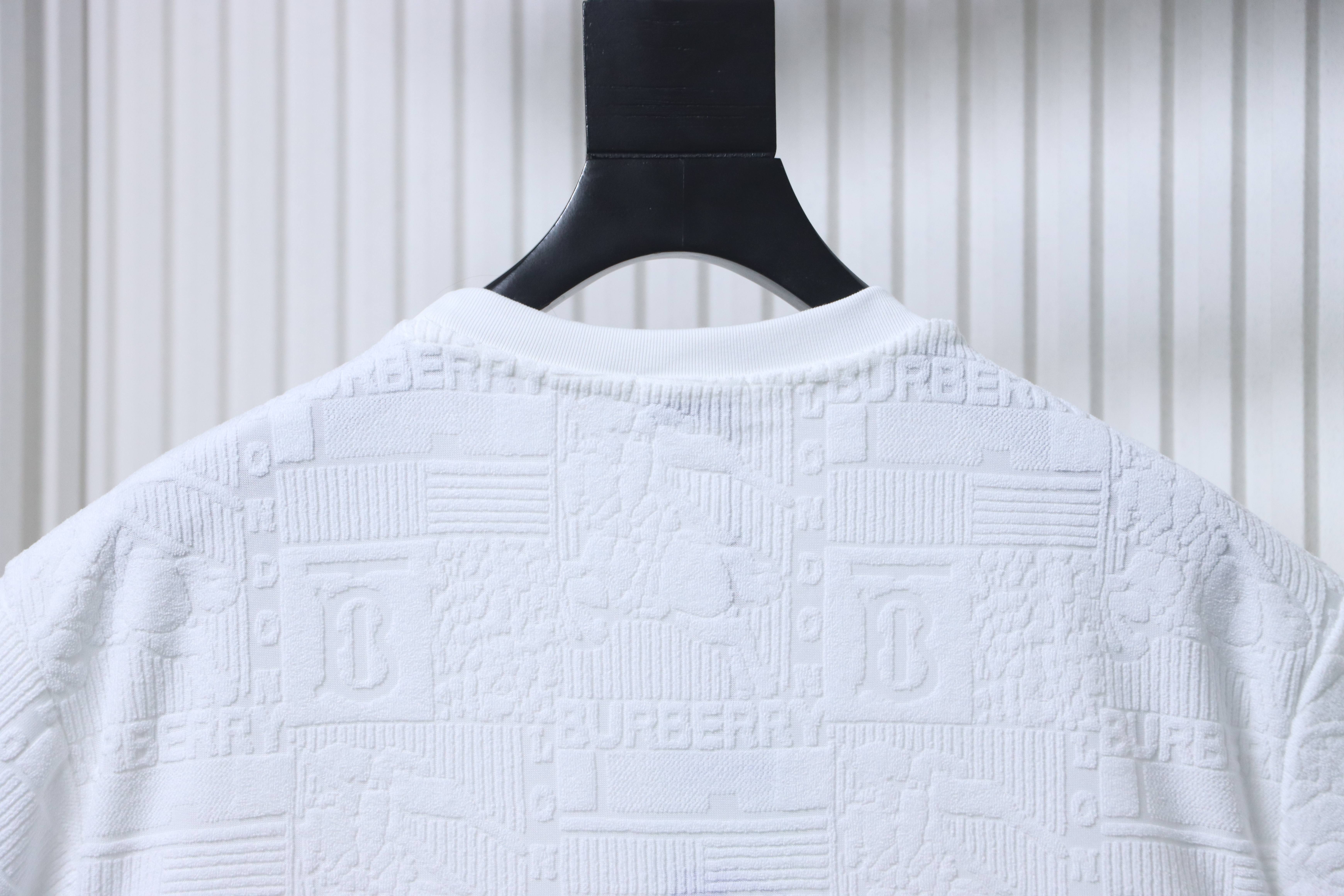    Burberry 26SS Towel Equestrian Knight Jacquard T-Shirt White