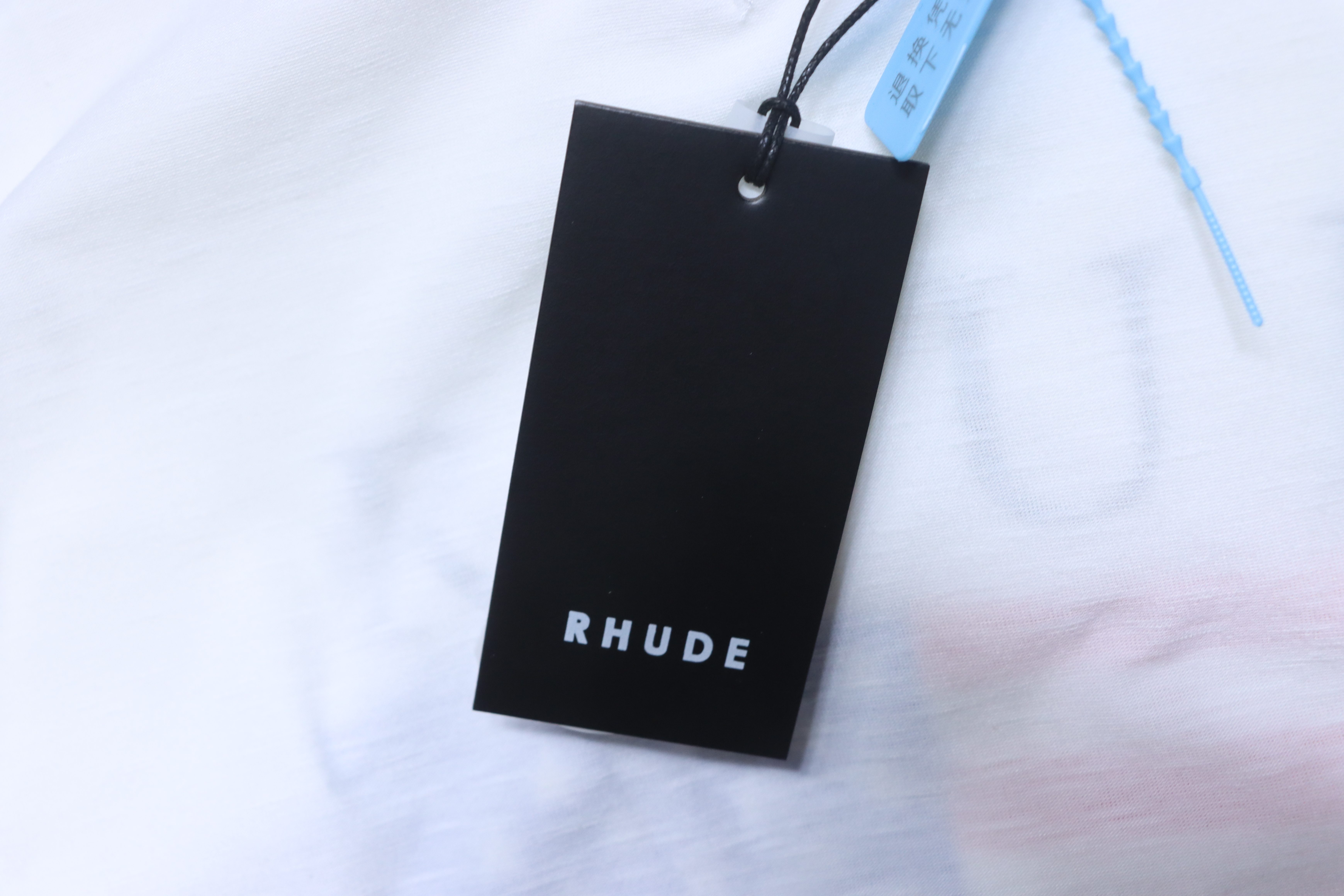    RHUDE Vintage USA Flag Logo Print T-Shirt