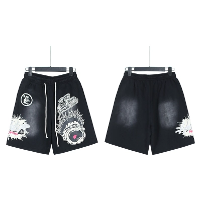 Top Quality Hellstar Shorts 778 Black 01