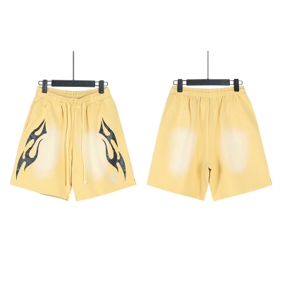Top Quality Hellstar Shorts 777 Yellow 01