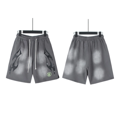 Top Quality Hellstar Shorts 777 Grey 01