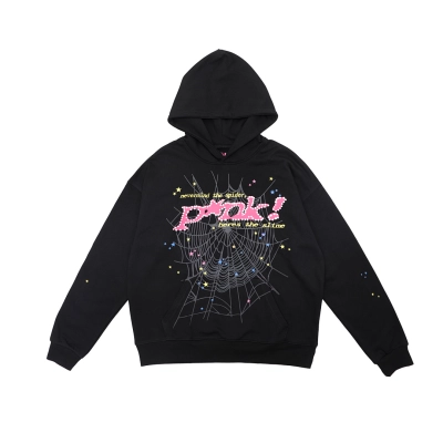 Top Quality Sp5der P*nk Hoodie Black 2406-1FW210106PH-BLAC 01