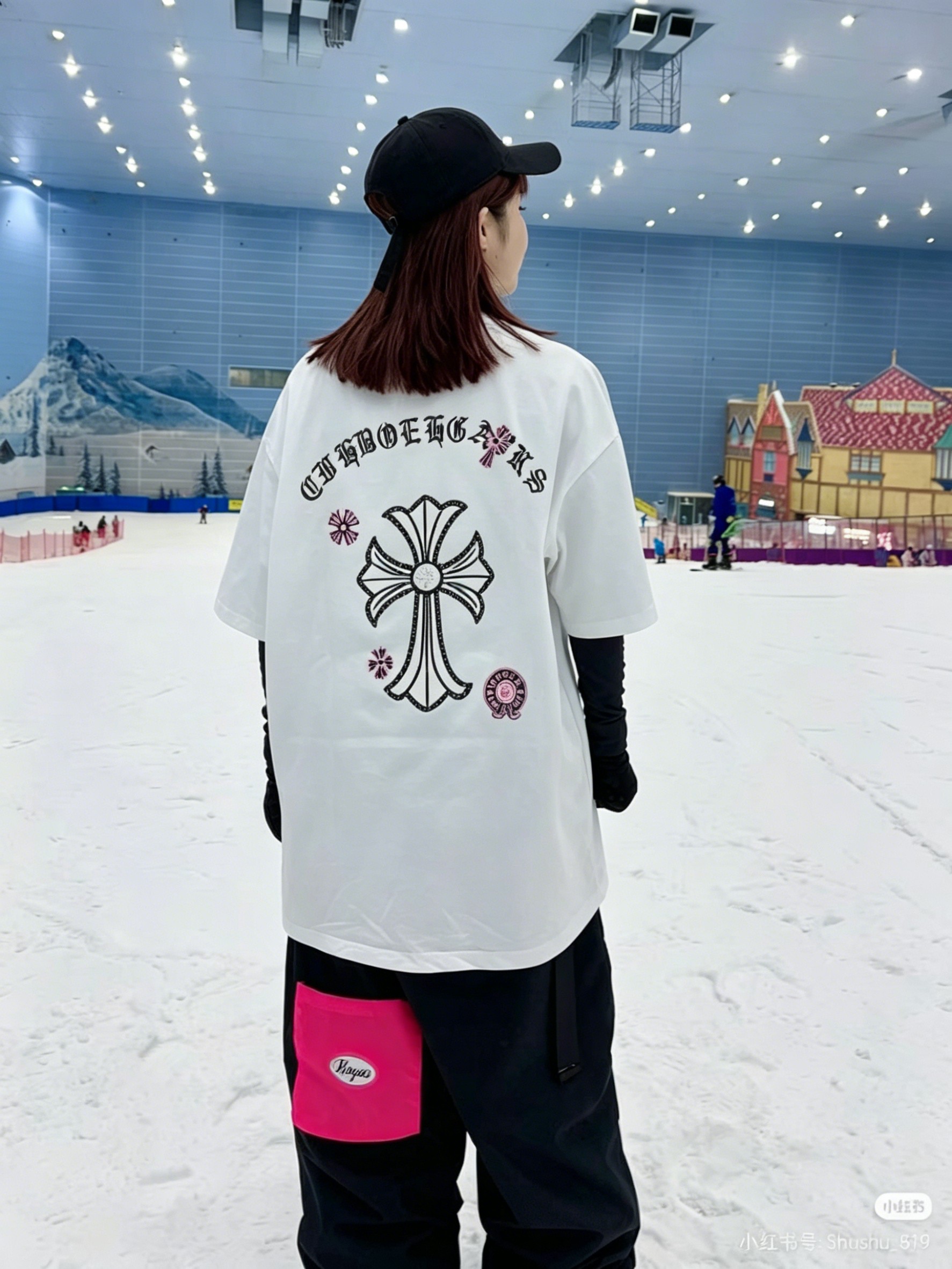     Chrome Hearts Short-sleeved cross-stitch T-shirt White