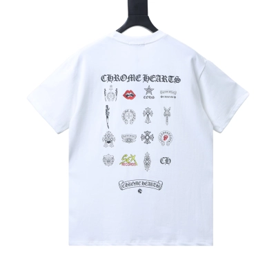 Top Quality Chrome Hearts 26SS Printed short-sleeved T-shirt White 02