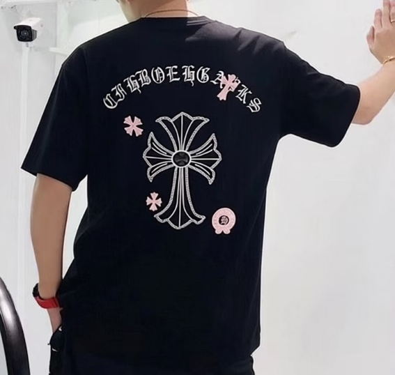     Chrome Hearts Short-sleeved cross-stitch T-shirt Black