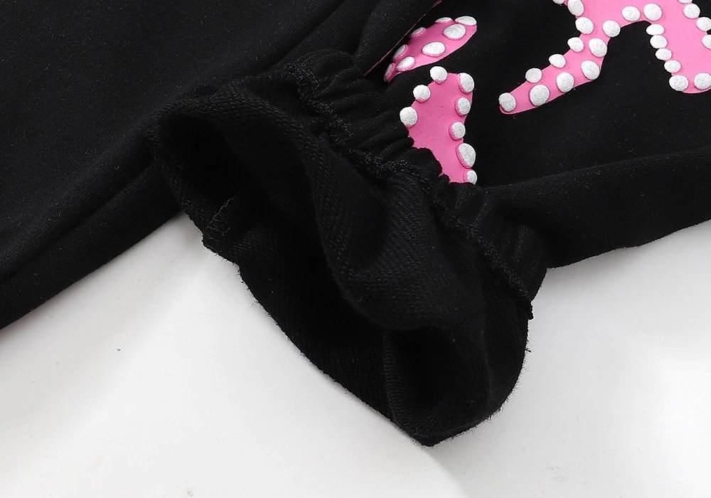     Sp5der P*nk Hoodie Black 2406-1FW210106PH-BLAC
