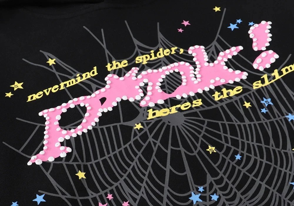     Sp5der P*nk Hoodie Black 2406-1FW210106PH-BLAC