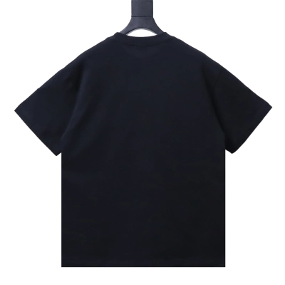    Burberry 24SS Blue Small Logo Equestrian Knight Embroidery Crewneck T-Shirt 01 02