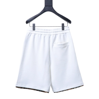Top Quality     Burberry Check Trim Equestrian Knight Embroidery Shorts 01 02