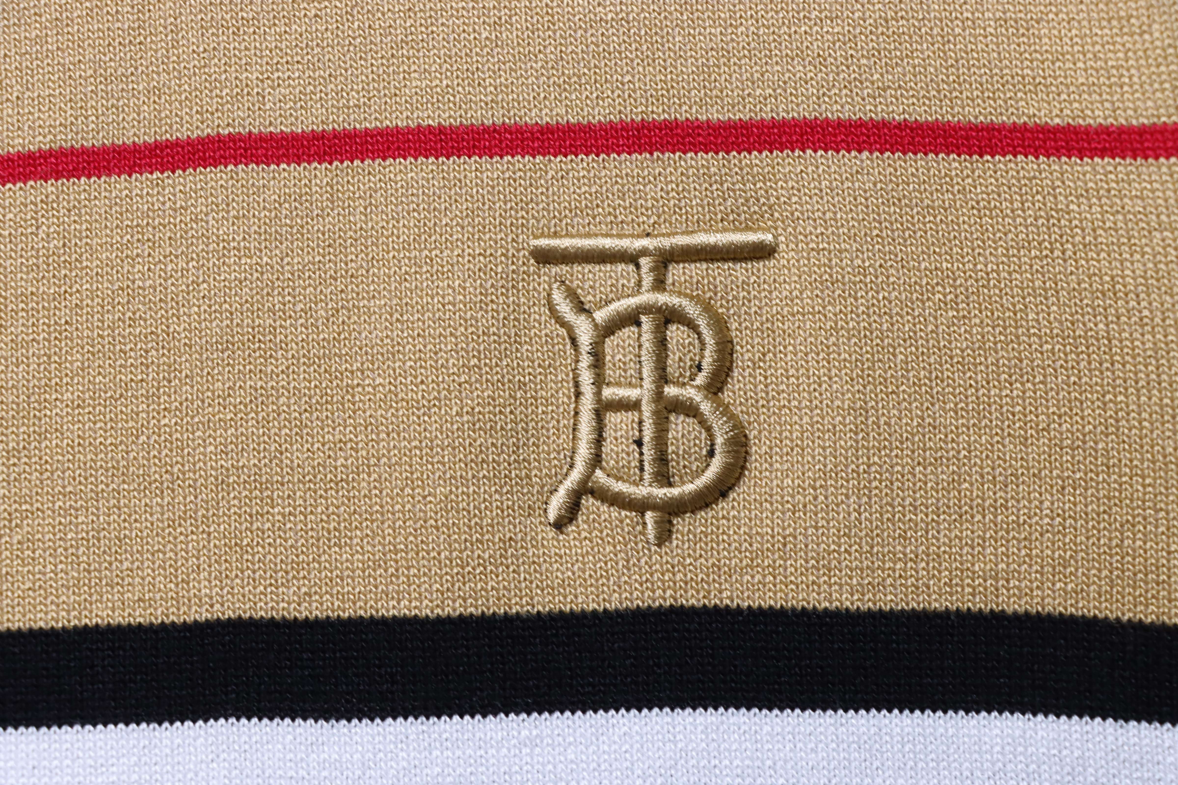     Burberry Classic TB Embroidery Stripe Knit T-Shirt