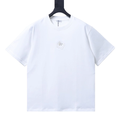     Burberry TB Check Block Letter Embossed T-Shirt 01 01