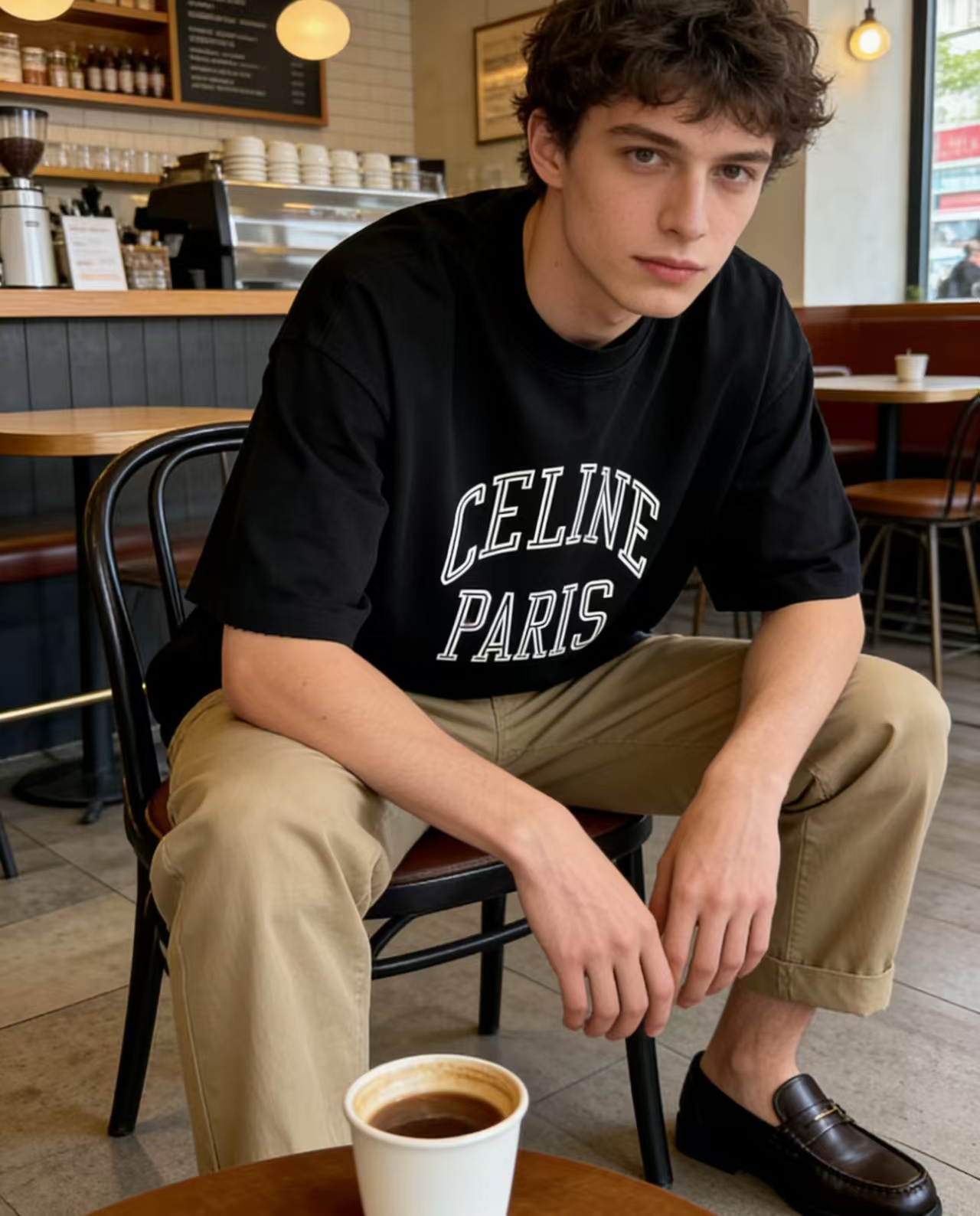    Celine Arc Logo Print T-Shirt