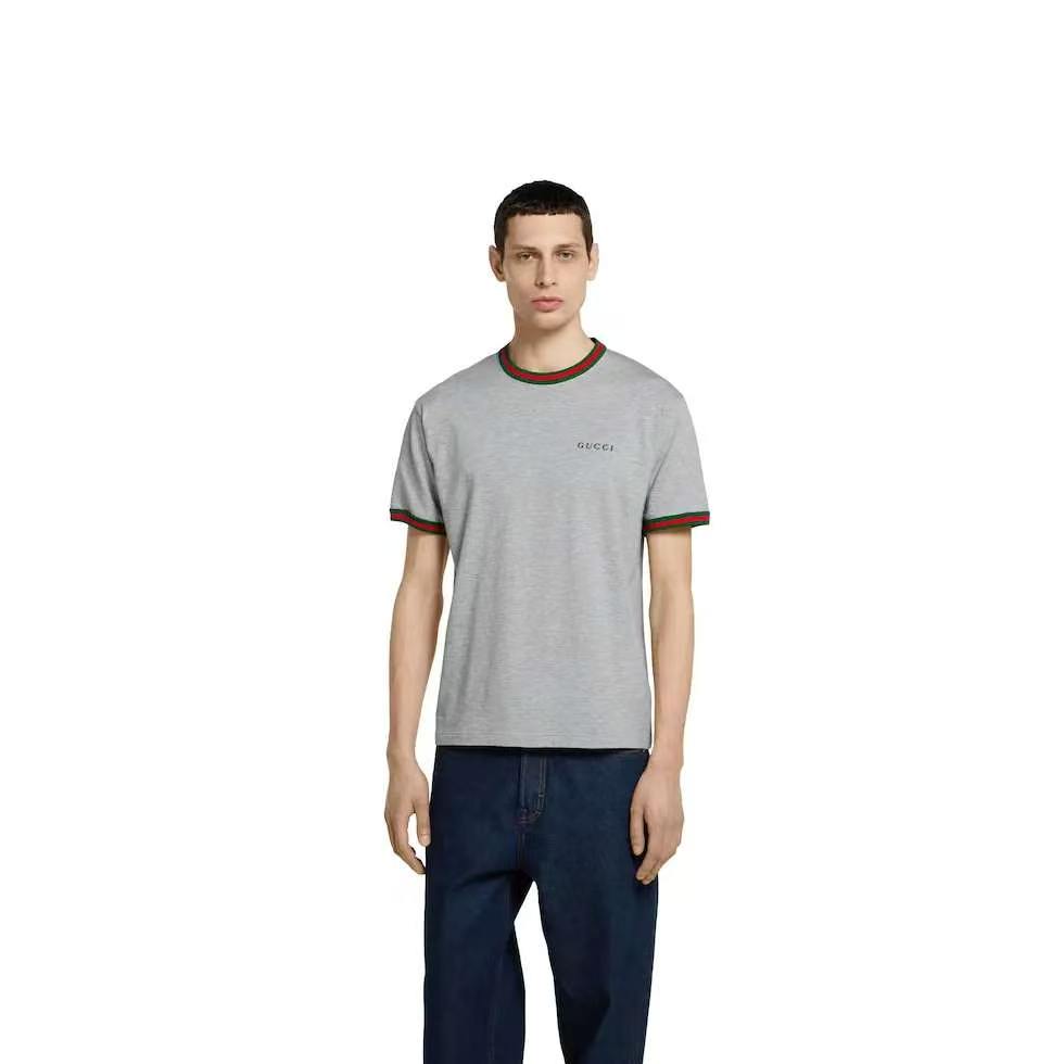 Gucci Embroidery Logo Green T-Shirt-DC3