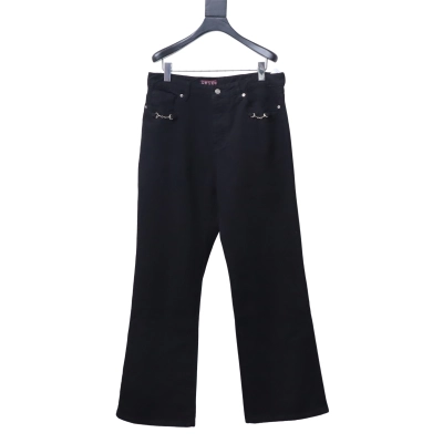     GUCCI Horsebit Cotton Denim Pants 01