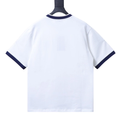 Top Quality     Gucci Varsity Colorblock Rib Collar 1921 GG Embroidery T-Shirt 01 02