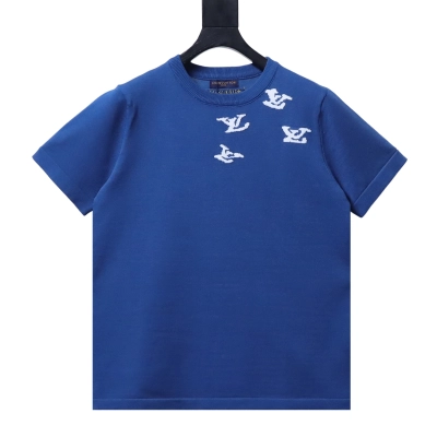 Top Quality     Louis Vuitton Cloud Jazz Trumpet Silhouette Jacquard Knit T-Shirt 01