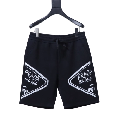 Prada Hand-Drawn Logo Shorts 01