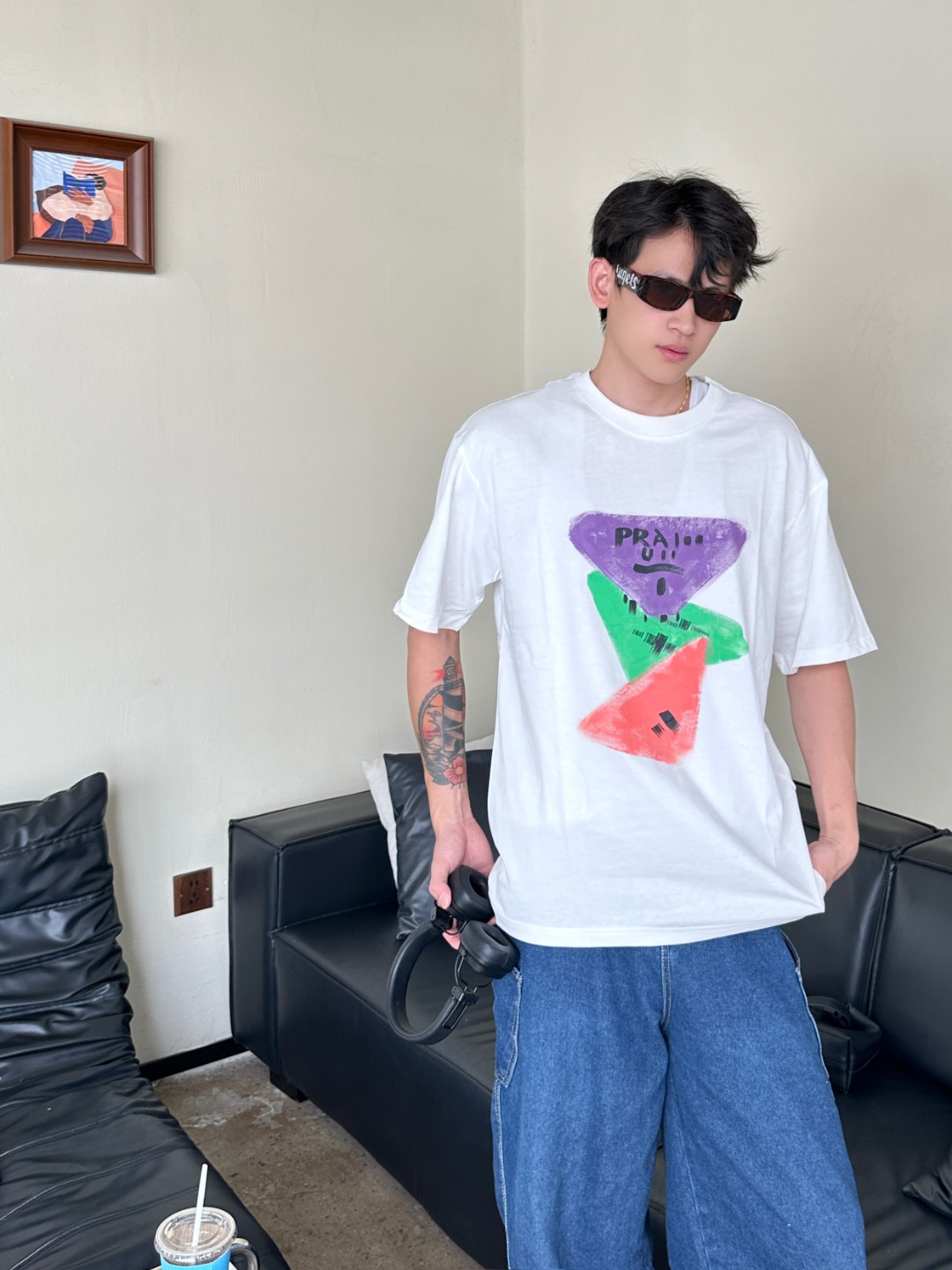  Prada Logo Print T-Shirt