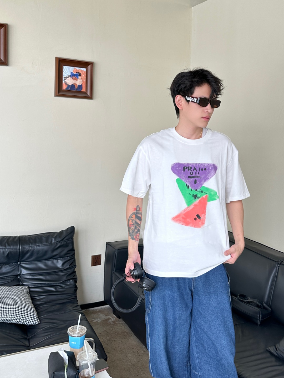  Prada Logo Print T-Shirt
