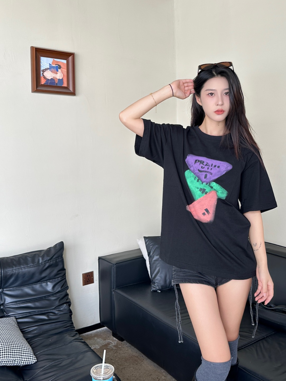  Prada Logo Print T-Shirt-DC2
