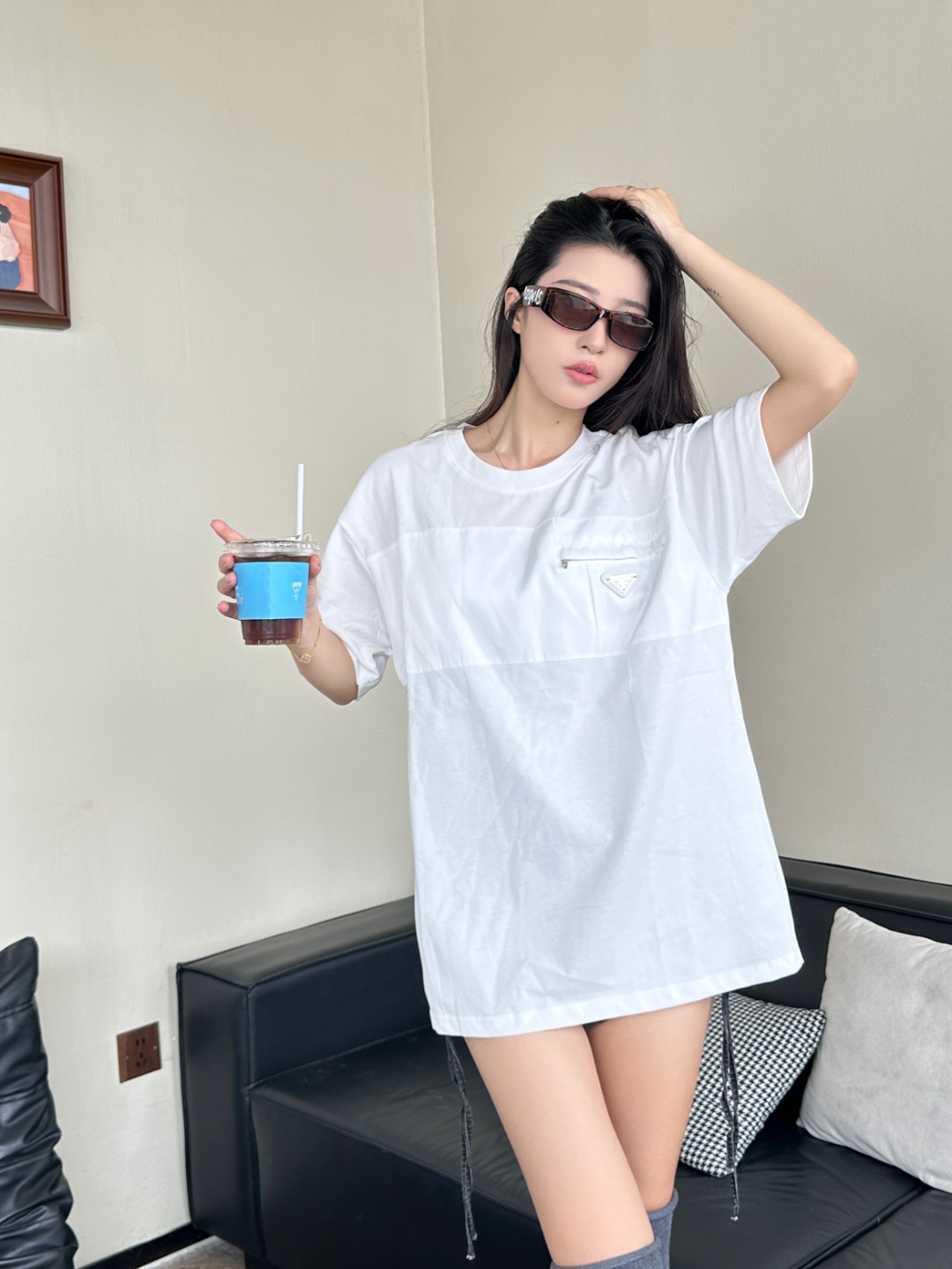  Prada Pocket Appliqué T-Shirt